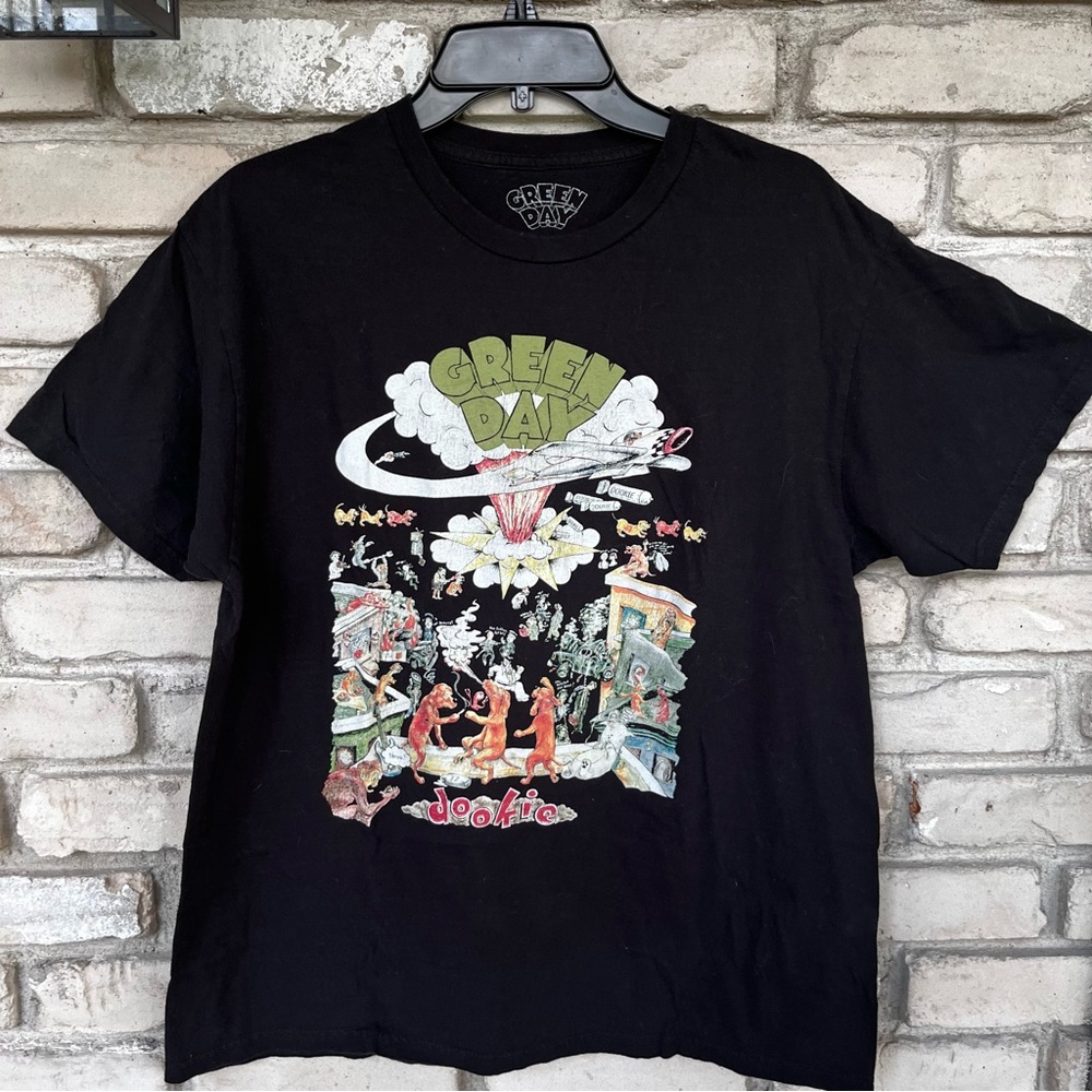 Green Day dookie concert black t shirt size large